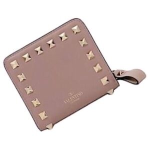 VALENTINO GARAVANI
Rockstud Accents Leather Compact Wallet 4.5” x 4” Approxi…..